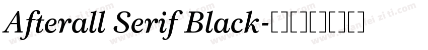 Afterall Serif Black字体转换